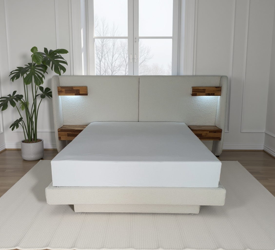 Cream Platform Bedroom Set