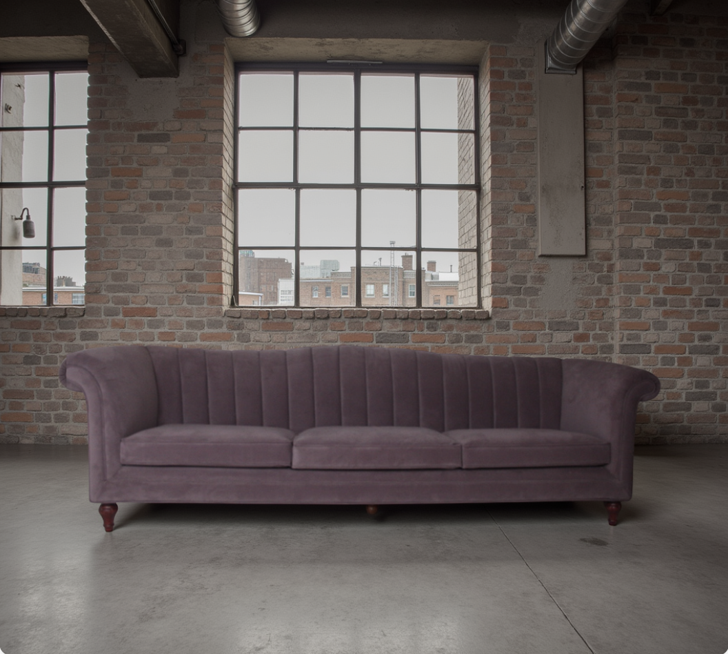 Mauve Velvet Living Set