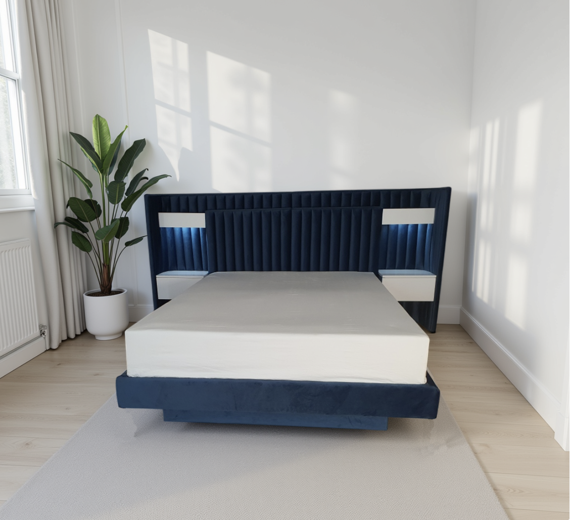 Navy Platform Bedroom Set
