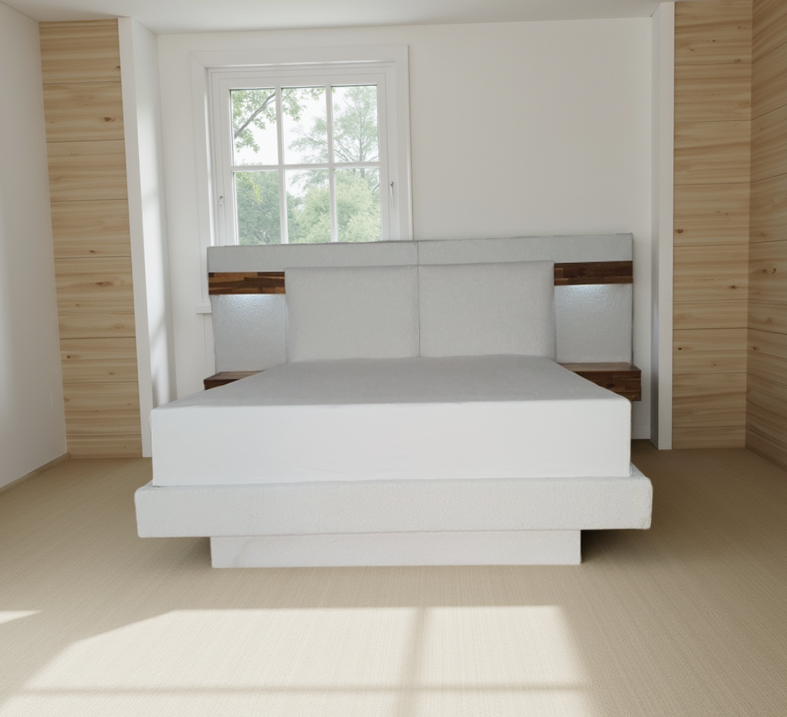 Walnut Platform Bedroom Set