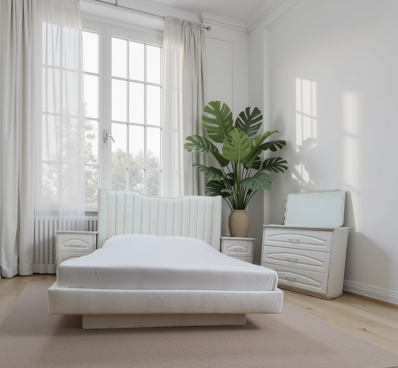 White Channel Bedroom Set